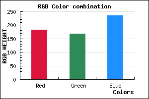 rgb background color #B7A7EB mixer