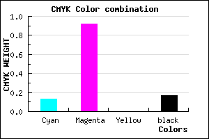 #B711D3 color CMYK mixer