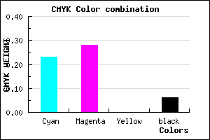 #B7ADEF color CMYK mixer