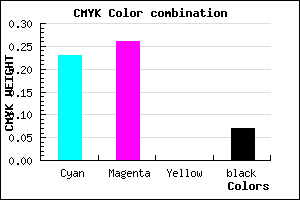 #B7B0EE color CMYK mixer