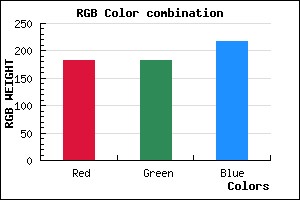 rgb background color #B7B7D9 mixer