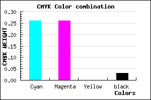 #B7B7F7 color CMYK mixer