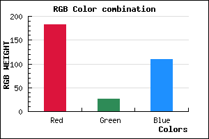 rgb background color #B71A6D mixer