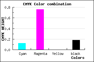 #B732D1 color CMYK mixer