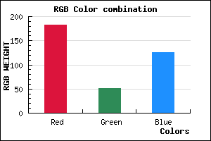 rgb background color #B7337D mixer