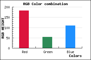 rgb background color #B7366D mixer