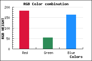 rgb background color #B736A3 mixer