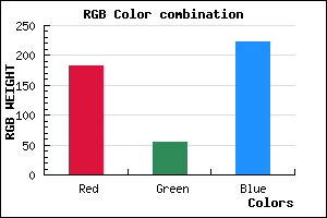rgb background color #B736DE mixer