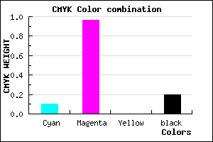 #B708CB color CMYK mixer