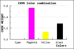 #B750A0 color CMYK mixer
