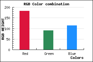 rgb background color #B75A72 mixer