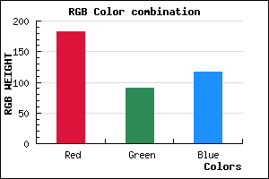 rgb background color #B75A75 mixer