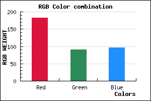 rgb background color #B75A60 mixer