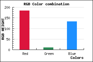 rgb background color #B80A85 mixer