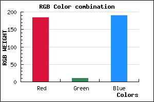 rgb background color #B80ABE mixer