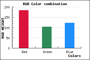 rgb background color #B8677B mixer