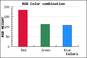 rgb background color #B8706C mixer