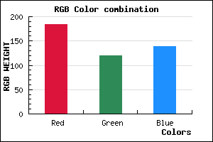 rgb background color #B8778B mixer