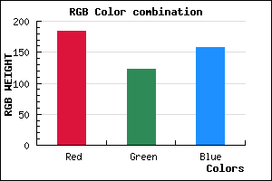 rgb background color #B87A9D mixer