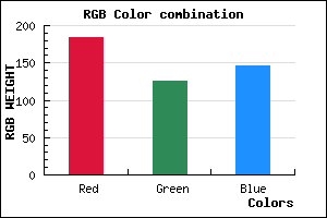rgb background color #B87E92 mixer