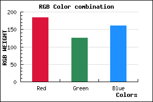 rgb background color #B87EA0 mixer