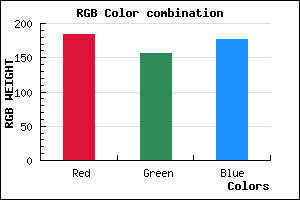 rgb background color #B89CB0 mixer