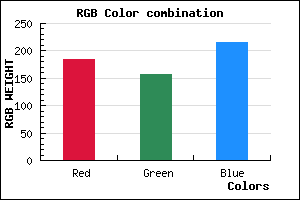 rgb background color #B89DD7 mixer