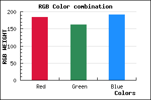 rgb background color #B8A2BF mixer