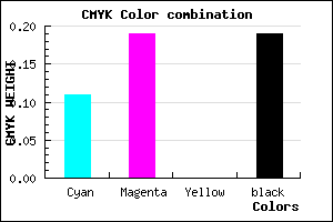 #B8A6CE color CMYK mixer