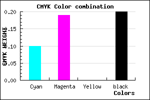 #B8A7CD color CMYK mixer