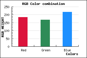 rgb background color #B8A7D9 mixer