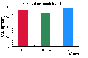 rgb background color #B8A8C4 mixer