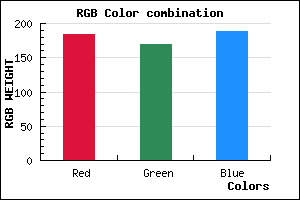 rgb background color #B8A9BD mixer