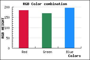 rgb background color #B8AAC4 mixer