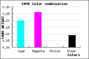 #B8ABE7 color CMYK mixer