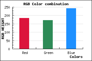 rgb background color #B8ABF3 mixer