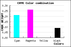 #B8ADE9 color CMYK mixer