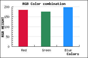 rgb background color #B8AFC5 mixer