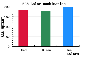rgb background color #B8B2C8 mixer
