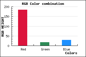 rgb background color #B8121D mixer