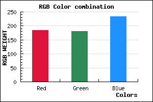 rgb background color #B8B4EA mixer