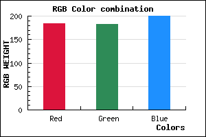 rgb background color #B8B6C8 mixer