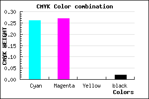 #B8B6FA color CMYK mixer