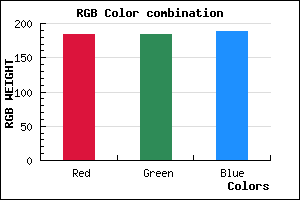 rgb background color #B8B8BC mixer