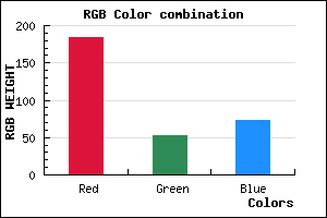 rgb background color #B83549 mixer