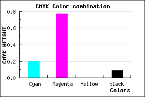 #B836E7 color CMYK mixer