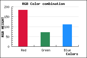 rgb background color #B8486F mixer