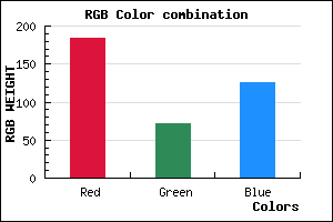 rgb background color #B8487D mixer