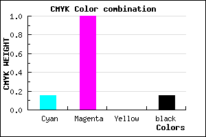 #B900DA color CMYK mixer