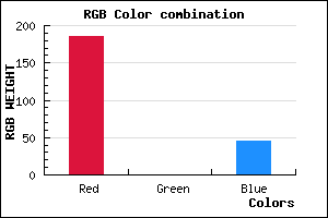 rgb background color #B9002D mixer